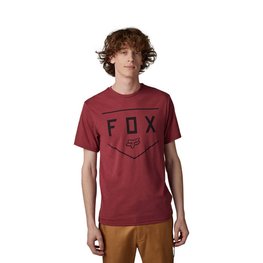 FOX Kurzarm Fahrrad-Shirt - SHIELD - bordeaux
