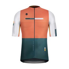 GOBIK Kurzarm Fahrradtrikot - ATTITUDE 2.0  - Grün/Weiß/Orange