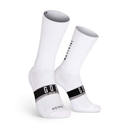 GOBIK Klassische Fahrradsocken - SUPERB EXTRA LONG - Weiß