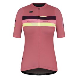 GOBIK Kurzarm Fahrradtrikot - STARK LADY - bordeaux/Rosa/Gelb