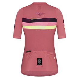 GOBIK Kurzarm Fahrradtrikot - STARK LADY - bordeaux/Rosa/Gelb