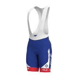 ALÉ Kurze Fahrradhose mit Trägern - GROUPAMA FDJ 2018 - Blau
