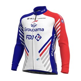 ALÉ Langarm Fahrradtrikot für den Winter - GROUPAMA FDJ 20 WNT - Rot/Weiß/Blau