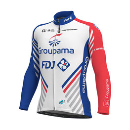 ALÉ Langarm Fahrradtrikot für den Winter - GROUPAMA FDJ 19 WNT - Rot/Blau/Weiß