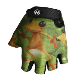 HAVEN Fingerlose Fahrradhandschuhe - DREAM KIDS - Schwarz/Orange/Grün