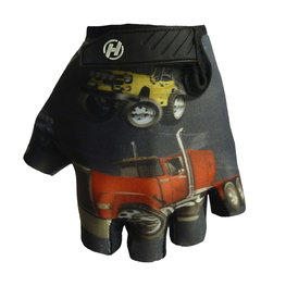 HAVEN Fingerlose Fahrradhandschuhe - DREAM KIDS - Rot/Gelb/Schwarz