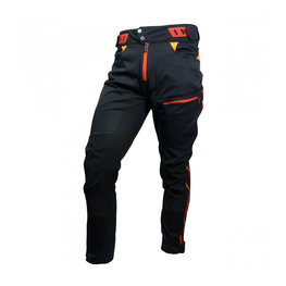 HAVEN Lange Fahrradhose ohne Träger  - SINGLETRAIL LONG - Rot/Schwarz