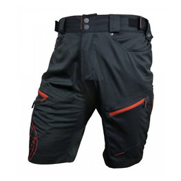 HAVEN Fahrradshorts ohne Träger - NAVAHO SLIMFIT - Schwarz/Rot