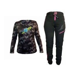 HAVEN MTB Radtrikot und Hose - PEARL NEO LONG - Schwarz