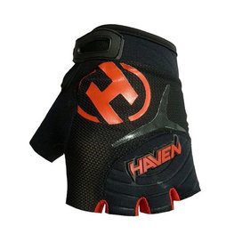 HAVEN Fingerlose Fahrradhandschuhe - DEMO KIDS - Rot/Schwarz