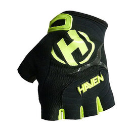 HAVEN Fingerlose Fahrradhandschuhe - DEMO KIDS - Grün/Schwarz