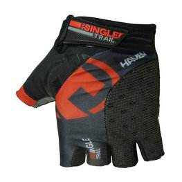 HAVEN Fingerlose Fahrradhandschuhe - SINGLETRAIL - Rot/Schwarz