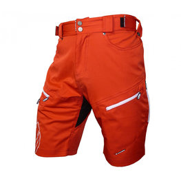 HAVEN Fahrradshorts ohne Träger - NAVAHO SLIMFIT - Weiß/Rot