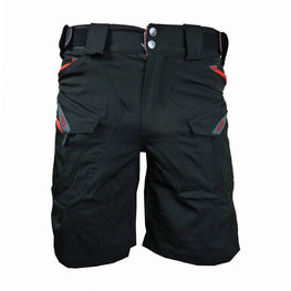 HAVEN Fahrradshorts ohne Träger - CUBES BLACKIES - Schwarz/Rot