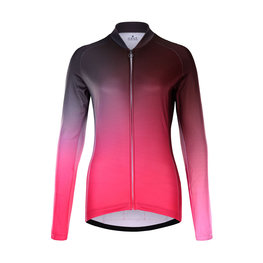 HOLOKOLO Langarm Fahrradtrikot für den Winter - DAZZLE LADY WINTER - Rosa/Schwarz