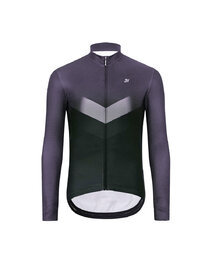 HOLOKOLO Langarm Fahrradtrikot für den Winter - ARROW WINTER - Schwarz/Grau