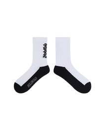 HOLOKOLO Klassische Fahrradsocken - LINEAL - Weiß/Schwarz