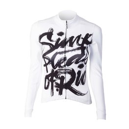 HOLOKOLO Langarm Fahrradtrikot für den Winter - STREETBEAT LADY WNT - Weiß/Schwarz