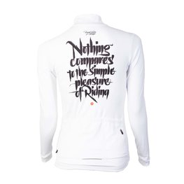 HOLOKOLO Langarm Fahrradtrikot für den Winter - STREETBEAT LADY WNT - Weiß/Schwarz