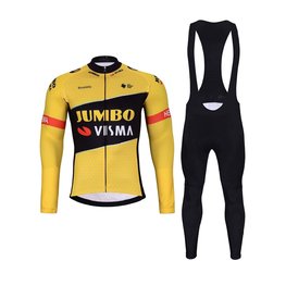 BONAVELO Radtrikot und Hose für den Winter - JUMBO-VISMA 2024 WNT - Gelb/Schwarz