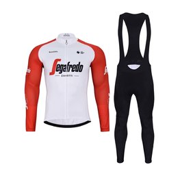 BONAVELO Radtrikot und Hose für den Winter - TREK 2024 WINTER - Rot/Weiß/Schwarz