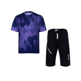 HOLOKOLO MTB Radtrikot und Hose - NIGHTFALL MTB - Schwarz/Blau