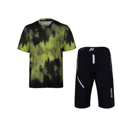HOLOKOLO MTB Radtrikot und Hose - NIGHTFALL MTB - Schwarz/Gelb