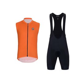 HOLOKOLO ärmelloses Trikot und kurze Hose - AIRFLOW - Orange/Schwarz