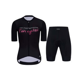 HOLOKOLO Kurzarm Radtrikot und Shorts - CYCLIST ELITE LADY - Schwarz