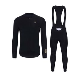 HOLOKOLO Langarm Radtrikot und Hose - HOLOKOLO VICTORIOUS - Gold/Schwarz