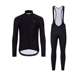 HOLOKOLO Langarm Radtrikot und Hose - PHANTOM WINTER - Schwarz