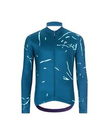 HOLOKOLO Langarm Radtrikot und Hose - PASSION WINTER - Schwarz/Blau