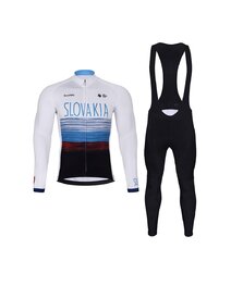 BONAVELO Fahrradjacke und Hose für den Winter - SLOVAKIA WINTER - Weiß/Blau
