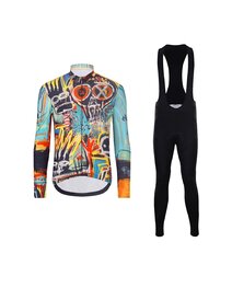 HOLOKOLO Langarm Radtrikot und Hose - WILDLY II WINTER - mehrfarbig/Schwarz