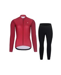 RIVANELLE Fahrradjacke und Hose für den Winter - PERFORMANCE WINTER - bordeaux/Schwarz