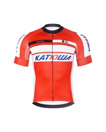 BONAVELO Kurzarm Radtrikot und Shorts - KATUSHA - Schwarz/Rot