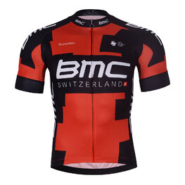 BONAVELO Kurzarm Radtrikot und Shorts - BMC - Rot/Schwarz