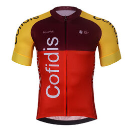 BONAVELO Kurzarm Radtrikot und Shorts - COFIDIS 2025 - Schwarz/Orange/Rot