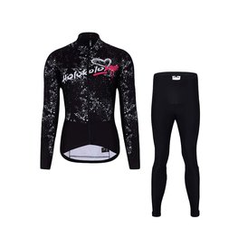 HOLOKOLO Fahrradjacke und Hose für den Winter - GRAFFITI LADY - Schwarz/Weiß