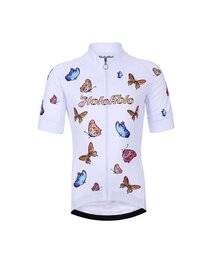 HOLOKOLO Kurzarm Radtrikot und Shorts - BUTTERFLIES - Schwarz/Weiß
