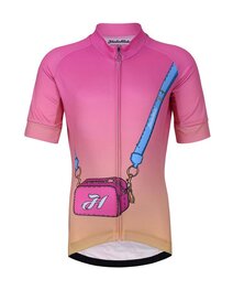 HOLOKOLO Kurzarm Radtrikot und Shorts - CANDYBAG - mehrfarbig/Rosa/Schwarz