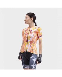 ALÉ Kurzarm Radtrikot und Shorts - PR-S AMAZZONIA LADY - Schwarz/Orange