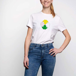 NU. BY HOLOKOLO Kurzarm Fahrrad-Shirt - TOUR - Weiß/mehrfarbig