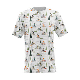 NU. BY HOLOKOLO Kurzarm Fahrrad-Shirt - HEARTCORE - mehrfarbig/Weiß