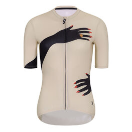 RIVANELLE Kurzarm Radtrikot und Shorts - HANDS LADY  - Schwarz/Beige