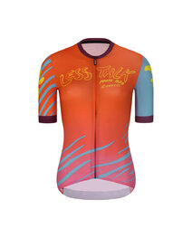 RIVANELLE Kurzarm Radtrikot und Shorts - LESS TALK  - Schwarz/Rot/mehrfarbig