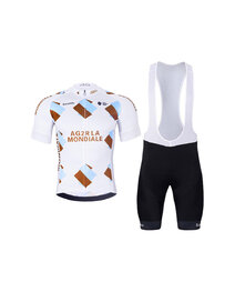 BONAVELO Kurzarm Radtrikot und Shorts - AG2R LA MONDIALE - Schwarz/mehrfarbig