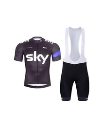 BONAVELO Kurzarm Radtrikot und Shorts - SKY - Blau/Schwarz