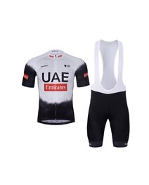 BONAVELO Kurzarm Radtrikot und Shorts - UAE 2025 - Schwarz/Weiß