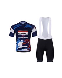 BONAVELO Kurzarm Radtrikot und Shorts - SOUDAL-QUICKSTEP 25 - Schwarz/Blau